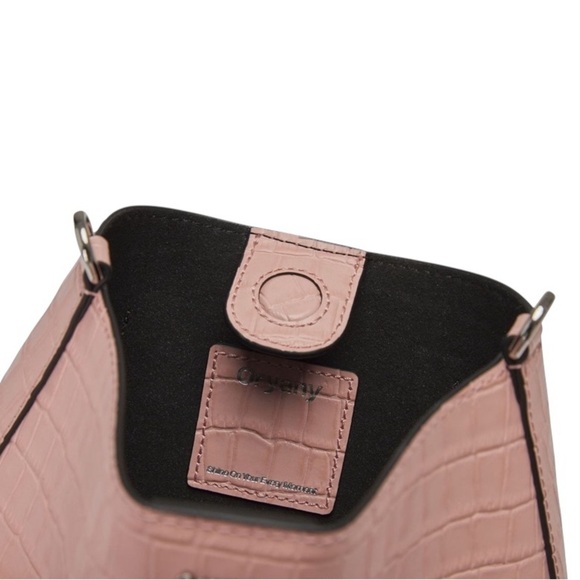 NWT Oryany Focus Mini Croc-Embossed Leather Crossbody Bag in Vintage Pink - Picture 16 of 16